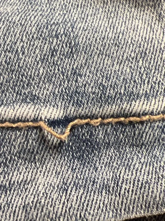 Statement Denim Mini Skirt - Light Wash - Size 5/27 - Picture 4 of 8